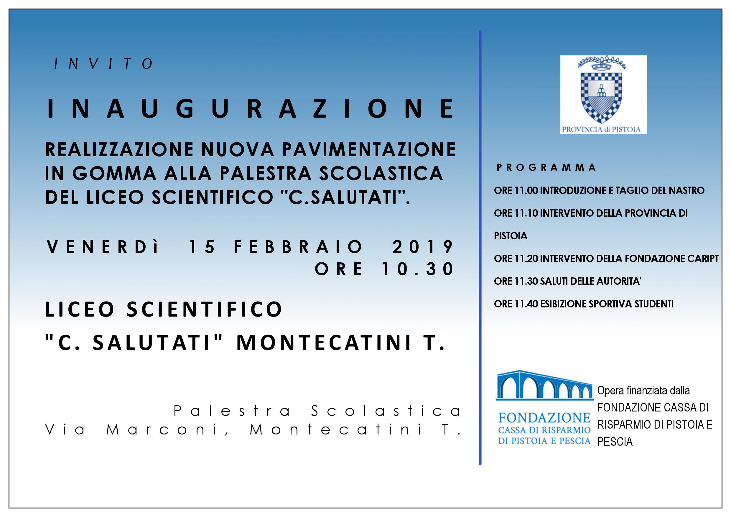 Venerdi inaugurazione nuova pavimentazione palestra ...