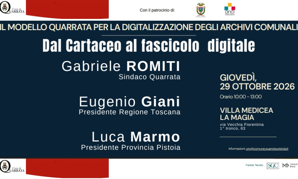 IL MODELLO QUARRATA PER LA DIGITALIZZAZIONE DEGLI ARCHIVI COMUNALI